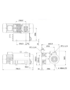 Pompa próżniowa olejowa 106 m3/h, 2,2 kW, 0,1 mbar abs, 380V. | Pneumatyka | Eshop Dopak | Wszystko dla Przemysłu 2