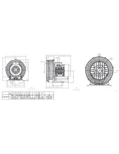 Dmuchawa bocznokanałowa 520 m3/h, 5,5 kW,  300 mbar/-300 mbar, 400V | Pneumatyka | Eshop Dopak | Wszystko dla Przemysłu 2