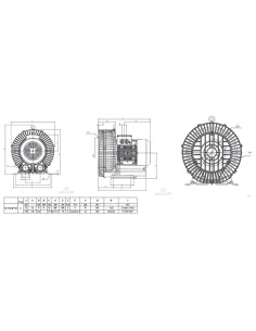 Dmuchawa bocznokanałowa 520 m3/h, 7,5 kW,  400 mbar/-325 mbar, 400V | Pneumatyka | Eshop Dopak | Wszystko dla Przemysłu 2