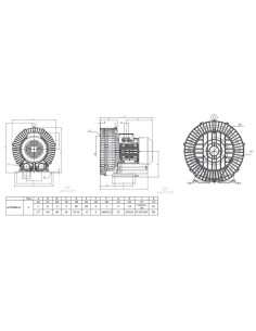Dmuchawa bocznokanałowa 700 m3/h, 5,5 kW,  175 mbar/-200 mbar, 400V | Pneumatyka | Eshop Dopak | Wszystko dla Przemysłu 2