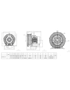 Dmuchawa bocznokanałowa 1050 m3/h, 12,5 kW,  275 mbar/-275 mbar, 400V | Pneumatyka | Eshop Dopak | Wszystko dla Przemysłu 2