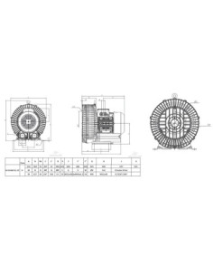 Dmuchawa bocznokanałowa 1350 m3/h, 12,5 kW,  200 mbar/-200 mbar, 400V | Pneumatyka | Eshop Dopak | Wszystko dla Przemysłu 2