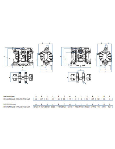 Pompa membranowa SAMOA UP 10 1" AL/PTFE   PTFE | Hydraulika | Eshop Dopak | Wszystko dla Przemysłu