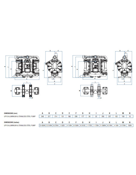 Pompa membranowa SAMOA UP 10 1" AL/PTFE   PTFE | Hydraulika | Eshop Dopak | Wszystko dla Przemysłu