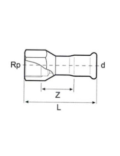 Złączka fi28x3/4'' GW, EDELSTAHL-M, stal nierdzewna 316L, EFFEBI-PRESS | Pneumatyka | Eshop Dopak | Wszystko dla Przemysłu 2