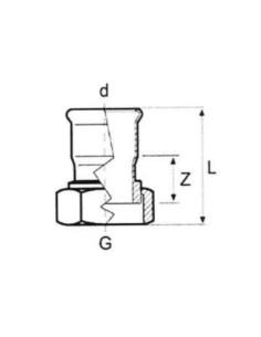 Śrubunek fi22x1'' GW, EDELSTAHL-M, stal nierdzewna 316L, EFFEBI-PRESS | Pneumatyka | Eshop Dopak | Wszystko dla Przemysłu 2