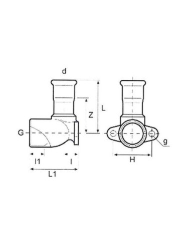 Kolano ścienne fi18x1/2'' GW, EDELSTAHL-M, 90 stopni, stal nierdzewna 316L, EFFEBI-PRESS | Pneumatyka | Eshop Dopak | Wszystko d