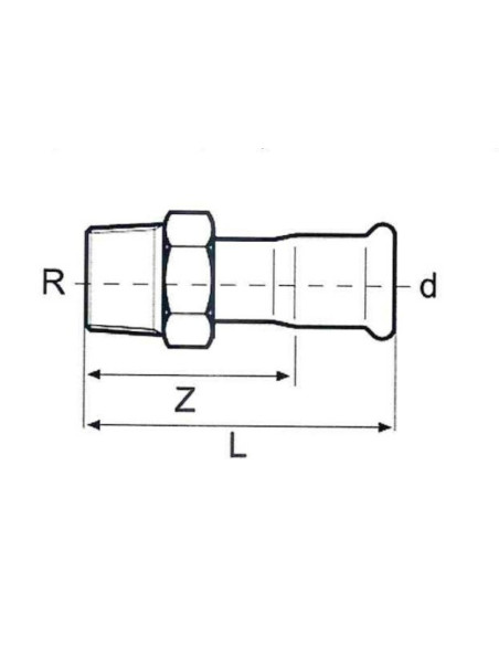 Złączka fi28x1'' GZ, EDELSTAHL-M, stal nierdzewna 316L, EFFEBI-PRESS | Pneumatyka | Eshop Dopak | Wszystko dla Przemysłu