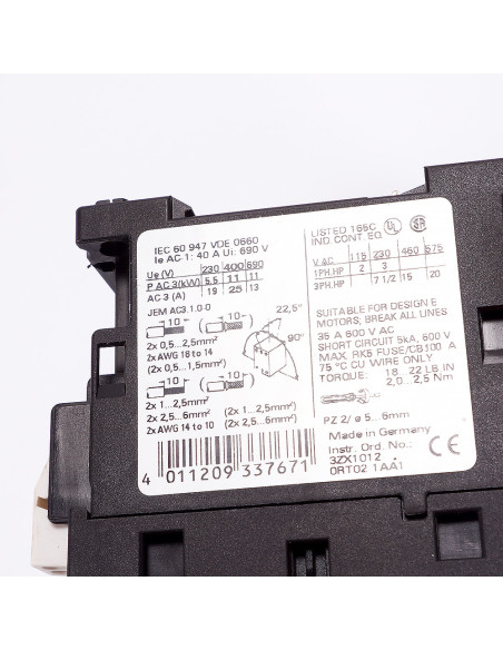 Stycznik mocy, 3RT1026-3AP00, Siemens | Elektryka | Eshop Dopak | Wszystko dla Przemysłu