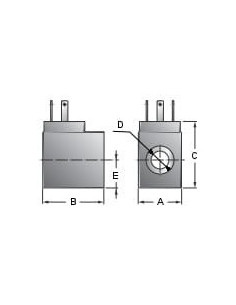 Cewka do elektrozaworu, seria K, 12V DC, 2,4W szerokość 17 mm, trzpień fi 8 mm | Pneumatyka | Eshop Dopak | Wszystko dla Przemys 2