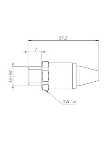 Dysza Coanda G 1/8, wzmacniający, stop aluminium, anodowane | Pneumatyka | Eshop Dopak | Wszystko dla Przemysłu