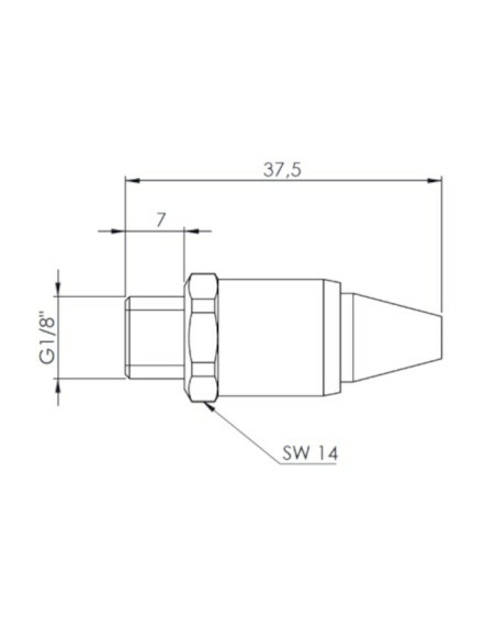Dysza Coanda G 1/8, wzmacniający, stop aluminium, anodowane | Pneumatyka | Eshop Dopak | Wszystko dla Przemysłu