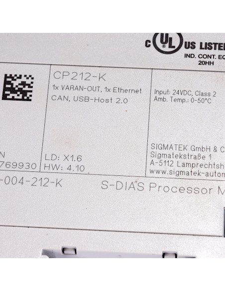 Sterownik CP212-K, 20-004-212-K, SIGMATEK | Elektronika | Eshop Dopak | Wszystko dla Przemysłu
