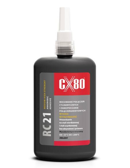 RC21 KLEJ ANAEROBOWY 250ML klej do stali nierdzewnej - mocowanie połączeń cylindrycznych i połączeń gwintowych CX80 48340 | CX80
