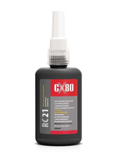 RC21 KLEJ ANAEROBOWY 50ML klej do stali nierdzewnej -mocowanie połączeń cylindrycznych i połączeń gwintowych CX80 48104 | CX80 K