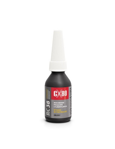 RC38 KLEJ ANAEROBOWY 10ML ZIELONY Klej do montażu łożysk, pierścieni CX80 60037 | CX80 Kleje Anaerobowe – Do Gwintów i Łożysk |