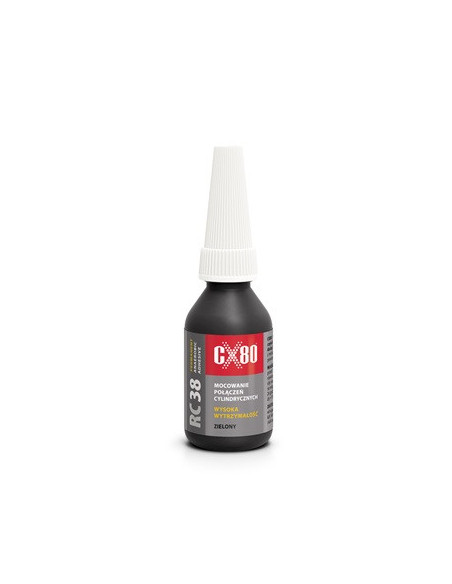 RC38 KLEJ ANAEROBOWY 10ML ZIELONY Klej do montażu łożysk, pierścieni CX80 60037 | CX80 Kleje Anaerobowe – Do Gwintów i Łożysk |