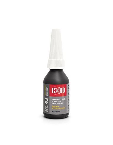 RC43 KLEJ ANAEROBOWY 10ML NIEBIESKI Klej średniowytrzymałe zabezpieczenie do gwintów CX80 60087 | CX80 Kleje Anaerobowe – Do Gwi