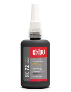 RC72 KLEJ ANAEROBOWY 50ML CZERWONY Klej do zabezpieczania metalowych połączeń gwintowych CX80 60241 | CX80 Kleje Anaerobowe – Do