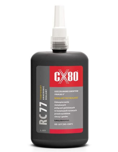 RC77 KLEJ ANAEROBOWY 250ML ŻÓŁTY Klej zabezpiecza przed wyciekaniem cieczy i gazów CX80 60258 | CX80 Kleje Anaerobowe – Do Gwint