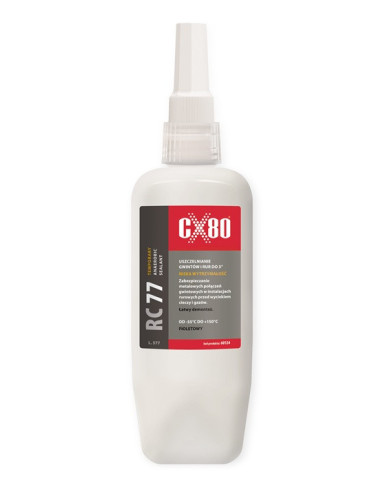 RC77 KLEJ ANAEROBOWY 50ML ŻÓŁTY Klej zabezpiecza przed wyciekaniem cieczy i gazów CX80 60124 | CX80 Kleje Anaerobowe – Do Gwintó