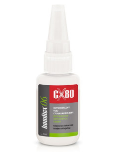 BONDICX 06 20G Klej cyjanoakrylowy do tworzyw sztucznych i gumy. CX80 60085 | CX80 Kleje Cyjanoakrylowe – Szybkie Klejenie | Esh