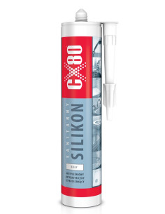 SILIKON SANITARNY 300ML biały CX80 60168 | CX80 Silikony – Silikony Uszczelniające | Eshop Dopak