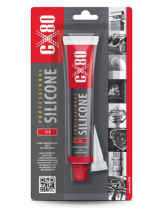 SILIKON CZERWONY PROFESSIONAL 80ml BLISTER+APLIKATOR CX80 60108 | CX80 Silikony – Silikony Uszczelniające | Eshop Dopak