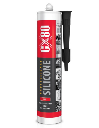 SILIKON PROFESSIONAL WYSOKOTEMPERATUROWY 310ML  czerwony CX80 60034 | CX80 Silikony – Silikony Uszczelniające | Eshop Dopak