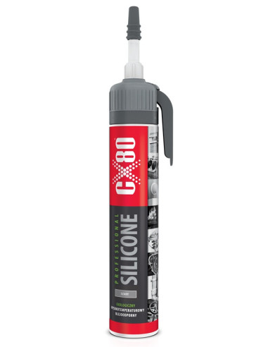 SILIKON SZARY - EKOLOGICZNY  210G PREMIUM wysokotemperaturowy CX80 60197 | CX80 Silikony – Silikony Uszczelniające | Eshop Dopak