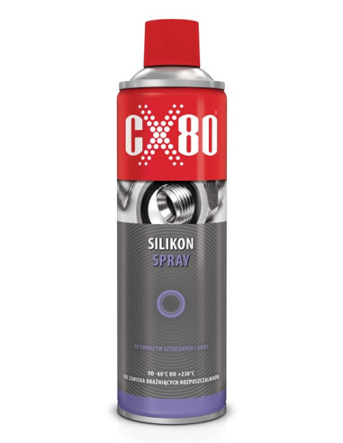 SILIKON SPRAY 500ML NSFH1  Bezbarwny smar do tworzyw sztucznych i gumy 500ML CX80 60068 | CX80 Środki z Certyfikatem NSF/FDA | E