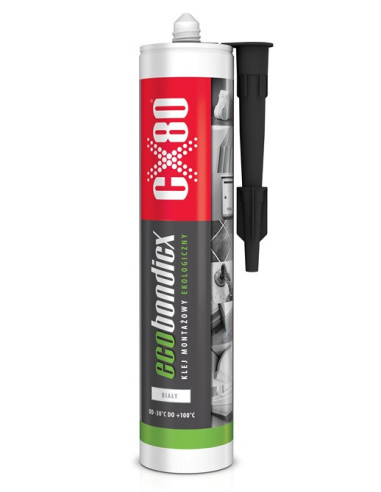 ECOBONDICX 300ML KLEJ MONTAŻOWY EKOLOGICZNY BIAŁY CX80 60845 | CX80 Uszczelniacze – Przemysłowe Środki Uszczelniające | Eshop Do