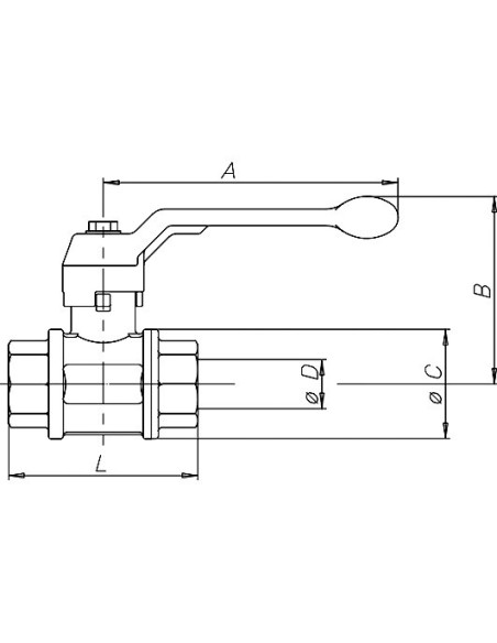 Zawór kulowy TOTAL R 1/2 GW PN100 ATEX II 2 G D, mosiądz niklowany, MOP5 0101N204000X