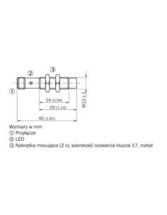 Indukcyjny czujnik zbliżeniowy IME IME12-08NPSZC0K 1040779 2