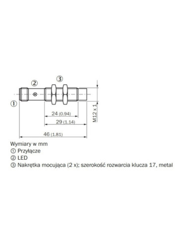 Indukcyjny czujnik zbliżeniowy IME IME12-08NPSZC0K 1040779