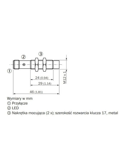 Indukcyjny czujnik zbliżeniowy IME IME12-08NPSZC0K 1040779