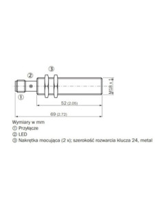 Indukcyjny czujnik zbliżeniowy IME IME18-08BPSZC0S 1040966 2