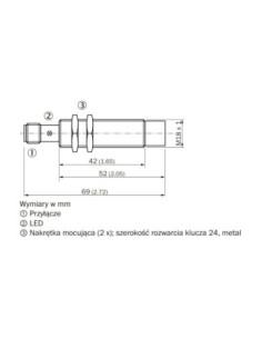 Indukcyjny czujnik zbliżeniowy IME IME18-12NPPZC0S 1044127 2