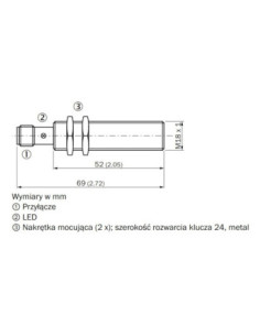 Indukcyjny czujnik zbliżeniowy IME IME18-08BPPZC0S 1056708 2