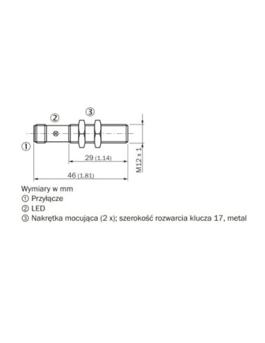 Indukcyjny czujnik zbliżeniowy IME IME12-04BPPZC0K 1060546