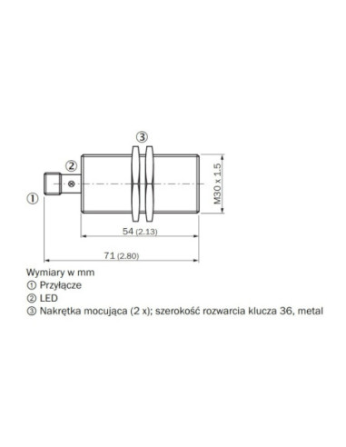 Indukcyjny czujnik zbliżeniowy IME IME30-15BPPZC0S 1063923