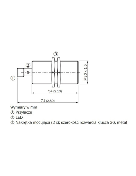 Indukcyjny czujnik zbliżeniowy IME IME30-15BPPZC0S 1063923