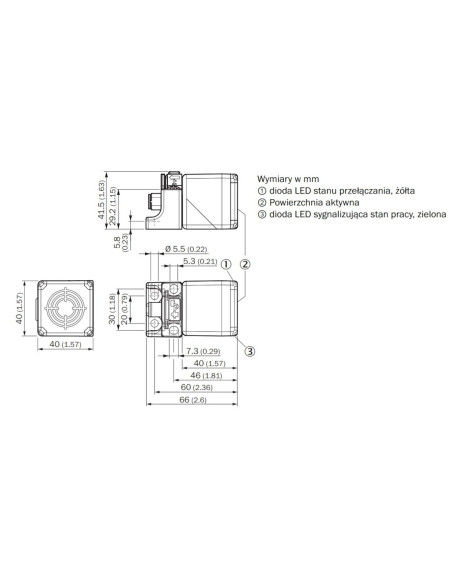 Indukcyjny czujnik zbliżeniowy IQG IQ40-20BPPKC0K 1071553