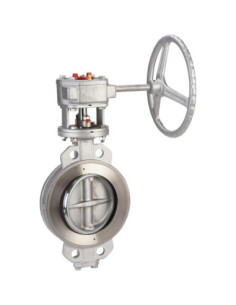 Przepustnica 1110 PN25 DN150 podwójnie mimośrodowa A216WCB/316/PTFE 1110150