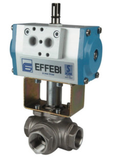 Zawór kul. GEMINI 2" WWW "T" z nap. pneum. podw. dział | Hydraulika | Eshop Dopak | Wszystko dla Przemysłu
