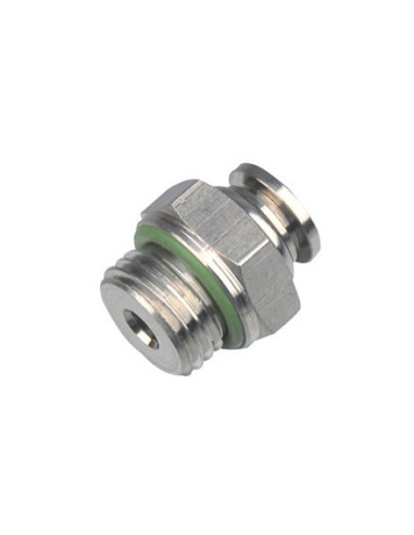 Złączka pneumatyczna wtykowa prosta do węża fi 8 mm, G 3/8 GZ, stal nierdzewna 316L 122.038-8 ES