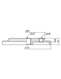 Mocowanie przyssawki próżniowej G 1/2 GW, VB, VF150 12F 150 2