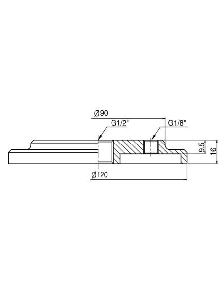 Mocowanie przyssawki próżniowej G 1/2 GW, VB, VF150 12F 150