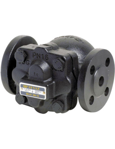 Pływakowy odwadniacz parowy z żeliwa sferoidalnego SK51, PN16, DN20, delta P  4,5 bar 150920