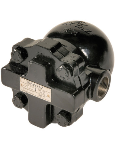 Pływakowy odwadniacz parowy ze stali węglowej SK70 , BSP 1/2", delta P  10 bar 151461